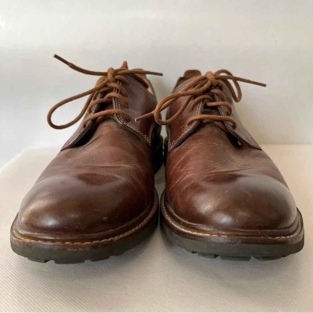 Clarks Brown Leather Lace Up Oxford Shoes